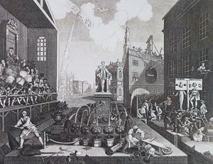 Two Criminals in a Pillory or Stocks in London by William Hogarth