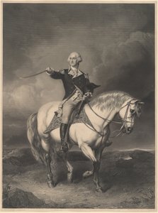 George Washington on Horseback by William Holl II after John Faed