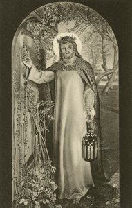 The Light of the World (depicting Christ carrying a lantern and knocking at a door) by William Holman (after) Hunt