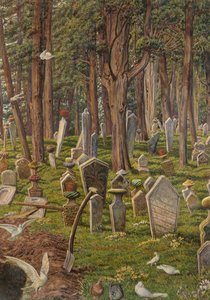The Sleeping City: the Cemetery of Pera, Constantinople, 1856 - 1888 by William Holman Hunt