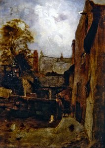 Sketch for Bidestone Farmhouse by William Huggins
