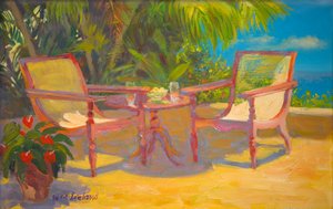 Caribbean terrace by William Ireland