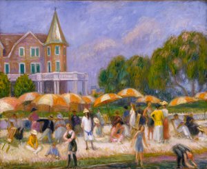 Beach Umbrellas at Blue Point by William James Glackens