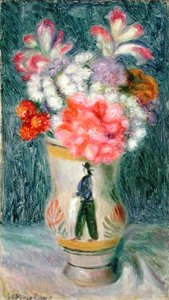 Flowers in a Quimper Vase by William James Glackens