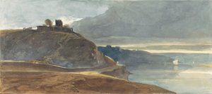A Castle Above an Estuary by William James Muller