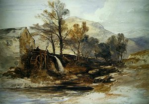 A Watermill in North Wales by William James Muller
