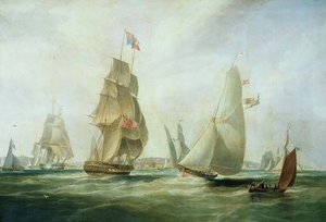 Yachts Racing off the Castle, Cowes