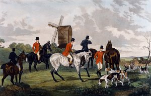 Meet, setting off on fox hunt by William Joseph (after) Shayer