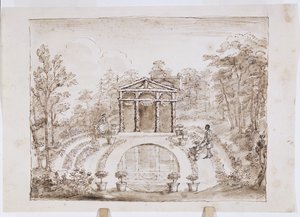 Floral temple and round pool by William Kent