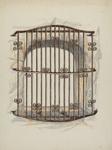 Iron Grille at Window (Restoration) by William Kieckhofel