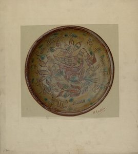 Pa. German Plate, c. 1937