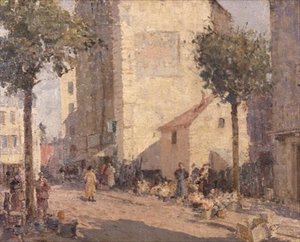 Pottery and Flowers, Dieppe by William Lee Hankey