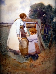 Two Girls at the Well by William Lee Hankey