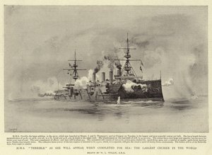HMS Terrible as she will Appear when completed for Sea, the Largest Cruiser in the World