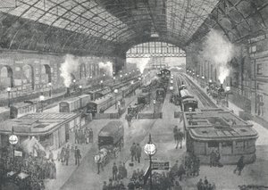 Cannon Street Station - Night by William Luker