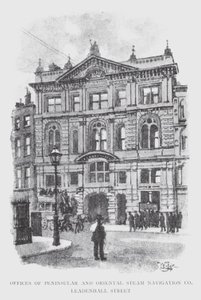 Offices of Peninsular and Oriental Steam Navigation Co, Leadenhall Street