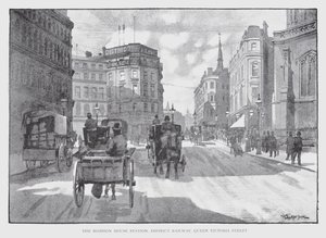 The Mansion House Station, District Railway, Queen Victoria Street by William Luker