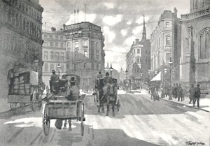 The Mansion House Station, District Railway, Queen Victoria Street by William Luker