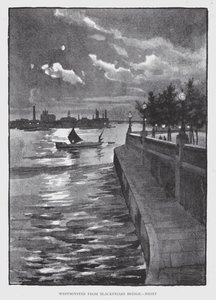 Westminster from Blackfriars Bridge, Night