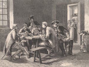 Soldiers Playing at Cards, from Illustrated London News by William Luson Thomas