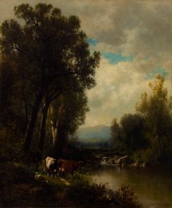 Cattle on the River by William M. Hart