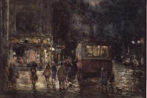 The Picture House, A Rainy Night, Kendal by William Manners