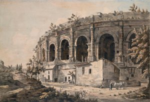 The Amphitheatre at Nîmes, Southern France by William Marlow