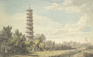 View of the Wilderness at Kew, 1763 by William Marlow