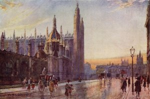 Kings College Gateway and Chapel, Twilight Effect by William Matthison