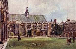 The Hall of Trinity College from Neviles Court by William Matthison
