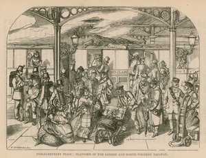 Parliamentary Train: Platform of the London and North-Western Railway, London by William McConnell