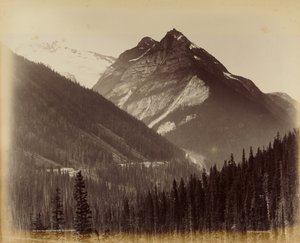 Ross Peak and the Loop from No. 19 Snow Shed by William McFarlane Notman