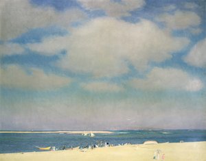 Seascape with Sandy Beach (The Beach at Chatham) c.1915 by William McGregor Paxton