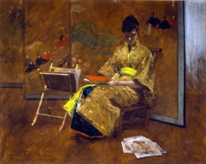 A Girl in Japanese Gown. The Kimono ca. 1887.