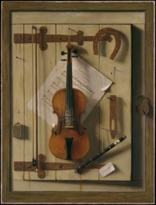 Still Life — Violin and Sheet Music by William Michael Harnett