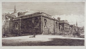 View of Newgate Prison, Old Bailey, from Newgate Street, City of London