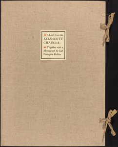 A Leaf from the Kelmscott Chaucer by William Morris