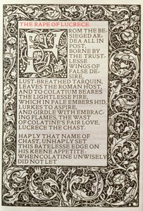 The Rape of Lucrece, from 