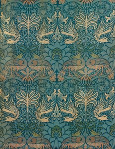 William Morris Peacock and Dragon Textile Design, c.1880