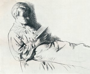 Drawing in Sanguine by William Newenham Montague Orpen