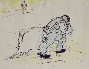 Churchill with a skate by William Nicholson
