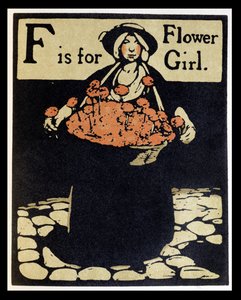 F is for Flower Girl, illustration from 