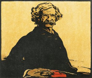 Portrait of Mark Twain by William Nicholson
