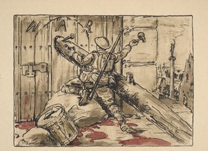 Soldier Blocking the Door of Warfare by William Nicholson