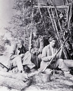 Life of the Trapper in Canada, photo by Nottman, circa 1890 by William Notman