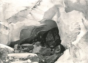 The Rockies: ice cave in the Great Glacier, Mount Sir Donald, Canada by William Notman and Son