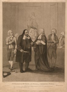 Mr. Macklin and Mrs. Pope in the Characters of Shylock and Portia by William Nutter