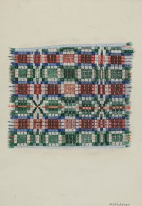 Handwoven Coverlet by William O. Fletcher