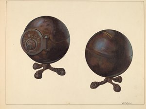 The Globe Coin Bank, c. 1938 by William O. Fletcher