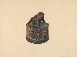 Toy Bank: Frog by William O. Fletcher